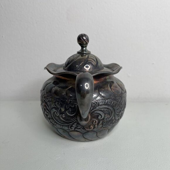 Pairpoint Mfg Co Antique 329 Tea Set Teapot Creamer Sugar Pot 4 Piece Set Rare - Picture 16 of 16